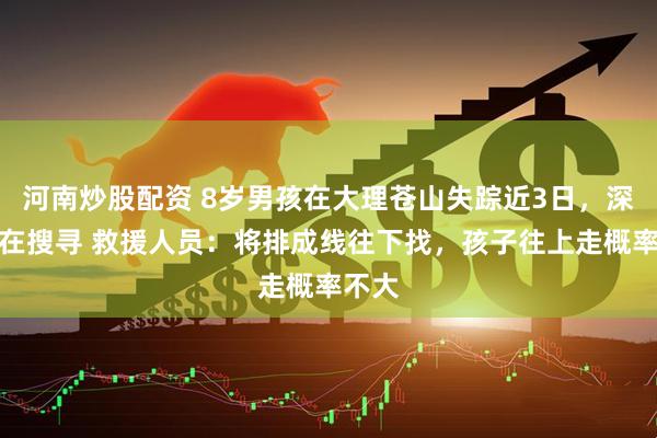 河南炒股配资 8岁男孩在大理苍山失踪近3日，深夜仍在搜寻 救援人员：将排成线往下找，孩子往上走概率不大